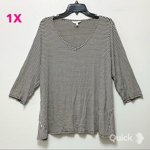 New Coral Bay Women 3/4 Sleeve Striped Top